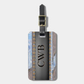 明快さのモダンのモノグラム ラゲッジタグ (正面縦)