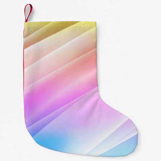 明数々のるい色の虹は長い線で覆われる。D スモールクリスマスストッキング (正面)
