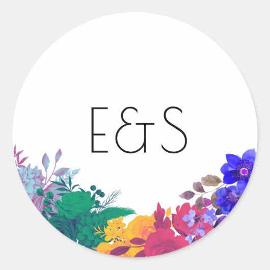 明数々の色フローラ結婚 ラウンドシール (正面)