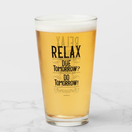 明日か？明日だ！ガラス タンブラーグラス (ドリンク正面)