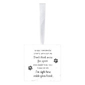 明日がペットなしで始まる時の記念写真 キューブオーナメント (右)