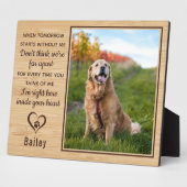 明日がペットの記念碑なしで始まる フォトプラーク (側面)