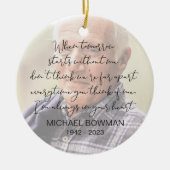 明日が私なしで始まる場合オーナメント セラミックオーナメント (正面)