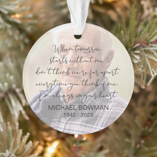 明日が私なしで始まる時アクリルオーナメント オーナメント (ツリー)