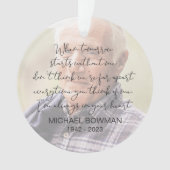 明日が私なしで始まる時アクリルオーナメント オーナメント (正面)