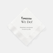 明日だ！リハーサル結婚ディナーナプキン 縁ありカクテルナプキン (角)