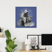 明日のエコー – Solarpunk Poster ポスター (ホームオフィス)