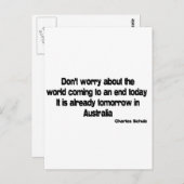 明日のオーストラリア引用文 ポストカード (正面/裏面)