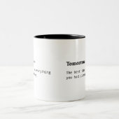明日のコーヒー・マグのおもしろいな定義 ツートーンマグカップ (中央)