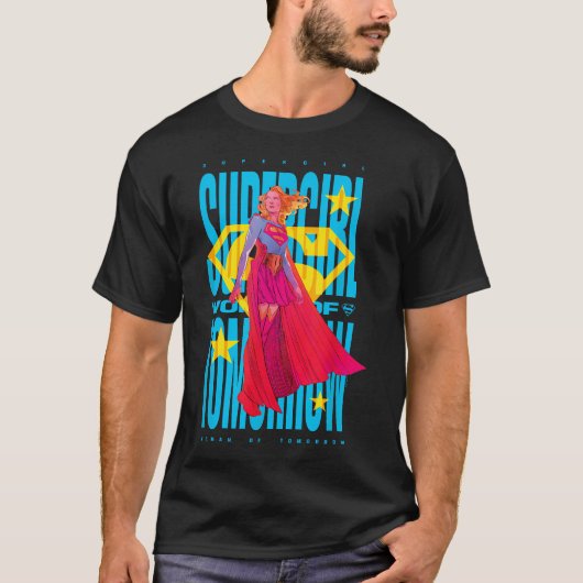 明日のスーパーガール カラー Tシャツ (正面)