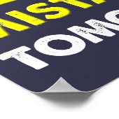 明日のポスターおもしろいサインの間違い改善 ポスター (角)