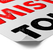 明日のポスターおもしろいサインの間違い改善 ポスター (角)