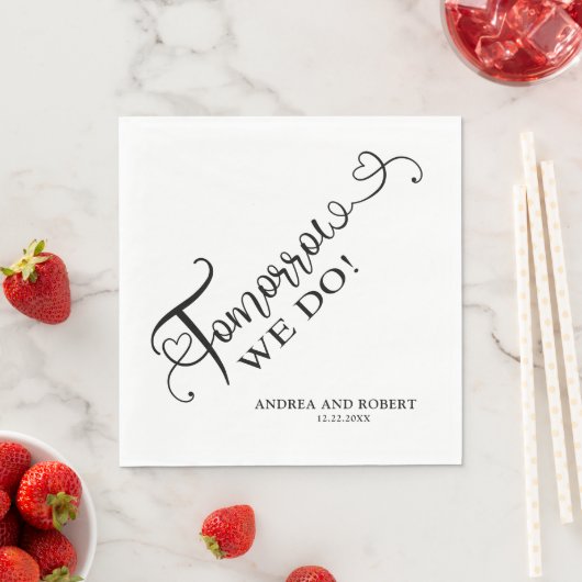 明日のリハーサルディナー結婚は スタンダードランチョンナプキン (インサイチュ)