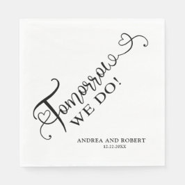 明日のリハーサルディナー結婚は スタンダードランチョンナプキン