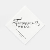 明日のリハーサルディナー結婚は スタンダードランチョンナプキン (角)