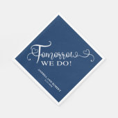 明日のリハーサルディナー結婚は スタンダードランチョンナプキン (角)