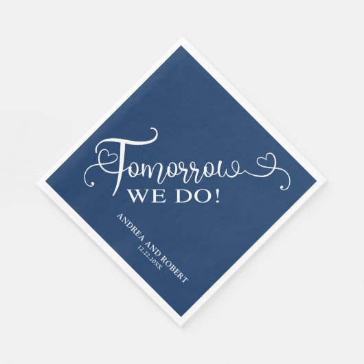 明日のリハーサルディナー結婚は スタンダードランチョンナプキン (角)