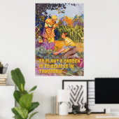 明日の信じヴィンテージアカラフルート ポスター (ホームオフィス)