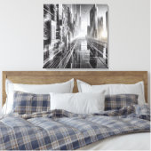 明日の塔:白黒の都 キャンバスプリント (インサイチュ (寝室))