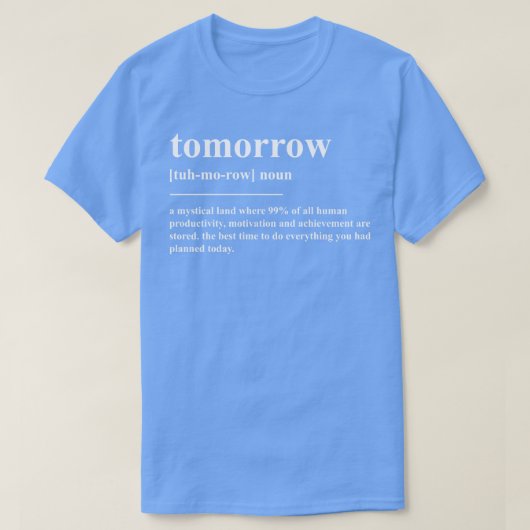 明日の定義 Tシャツ (デザイン正面)