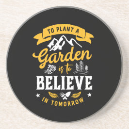 明日の引用文に庭を信じ植えること コースター