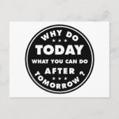 明日の後に実行できる処理を今日実行する理由 ポストカード (正面)