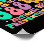 明日の必要性文字988国家自殺を呼ぶ ポスター (角)