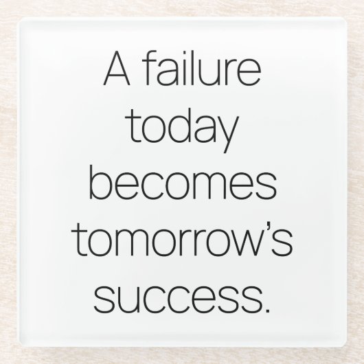 明日の成功ガラスのコースター ガラスコースター (正面)