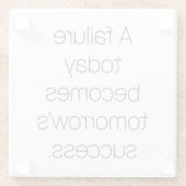 明日の成功ガラスのコースター ガラスコースター (裏面)