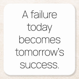 明日の成功紙コースター スクエアペーパーコースター
