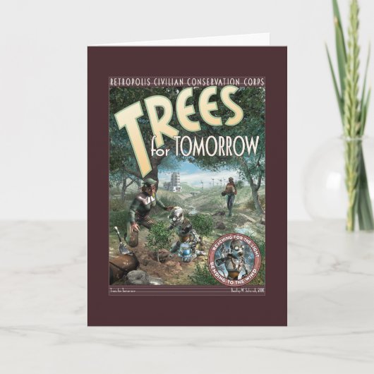 明日の挨拶状のための木 カード (正面)