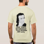 明日の提出物 Thomas Jefferson Juby Tシャツ (裏面)