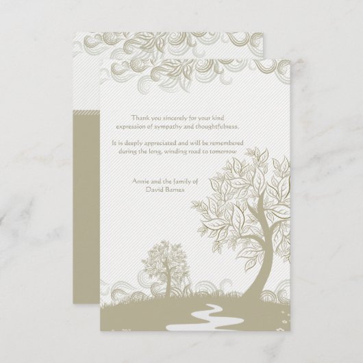 明日の死別のサンキューカードへの道 サンキューカード (正面/裏面)