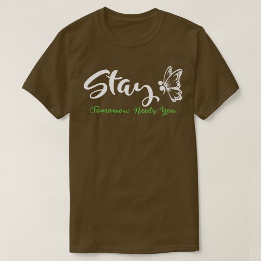 明日の滞在が必要あなたメンタルヘルス認識度モ Tシャツ (デザイン正面)