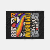 明日の滞在が必要あなたメンタルヘルス認識度 フリースブランケット (正面(横))