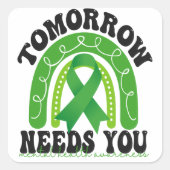 明日の滞在が必要あなたメンタルヘルス認識度Ra スクエアシール (正面)