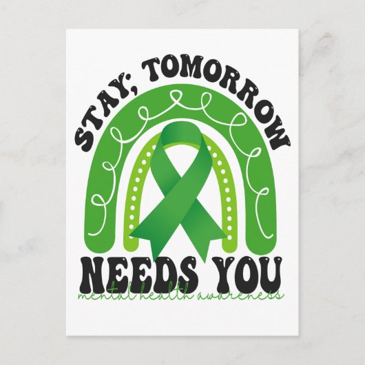 明日の滞在が必要あなたメンタルヘルス認識度Ra 案内ポストカード (正面)