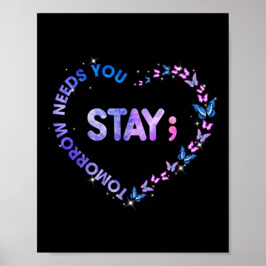 明日の滞在が必要なセミコロンハート自殺Pr ポスター (正面)