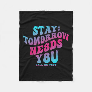 明日の滞在が必要な988自殺防止アワ フリースブランケット