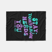 明日の滞在が必要な988自殺防止アワ フリースブランケット (正面(横))