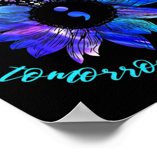 明日の滞在はメンタルヘルスの問題が必要 ポスター (角)