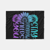 明日の滞在は自殺を防止する必要がある粟原 フリースブランケット (正面(横))