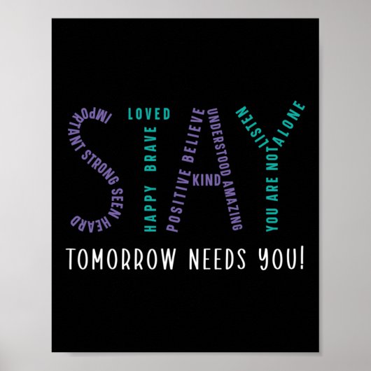 明日の滞在は自殺を防止する必要がある粟原 ポスター (正面)