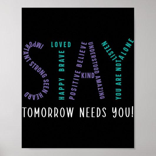 明日の滞在は自殺を防止する必要がある粟原 ポスター (正面)