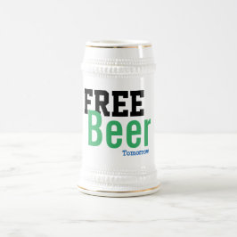 明日の無料おもしろいビールのスタインst patrickの日 ビールジョッキ