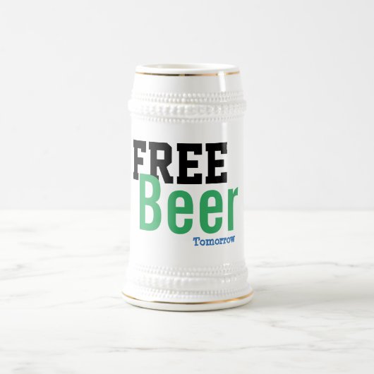 明日の無料おもしろいビールのスタインst patrickの日 ビールジョッキ (中央)