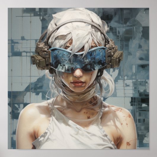 明日の目：盲目の未来的な少女のポスター ポスター (正面)