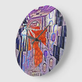 明日の道 – 今日レトロ未来 ラージ壁時計 (傾斜)