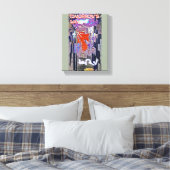 明日の道Tomorrow's TodayレトロFuture Art キャンバスプリント (インサイチュ (寝室))