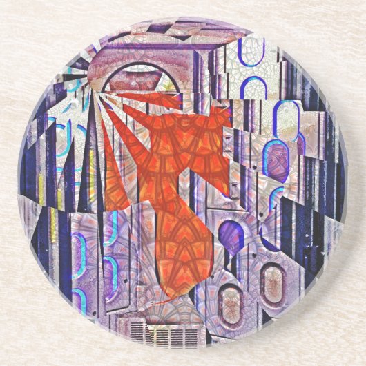 明日の道Tomorrow's TodayレトロFuture Art コースター (正面)